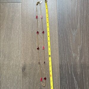 Kendra Scott Gold Necklace with Red Accents